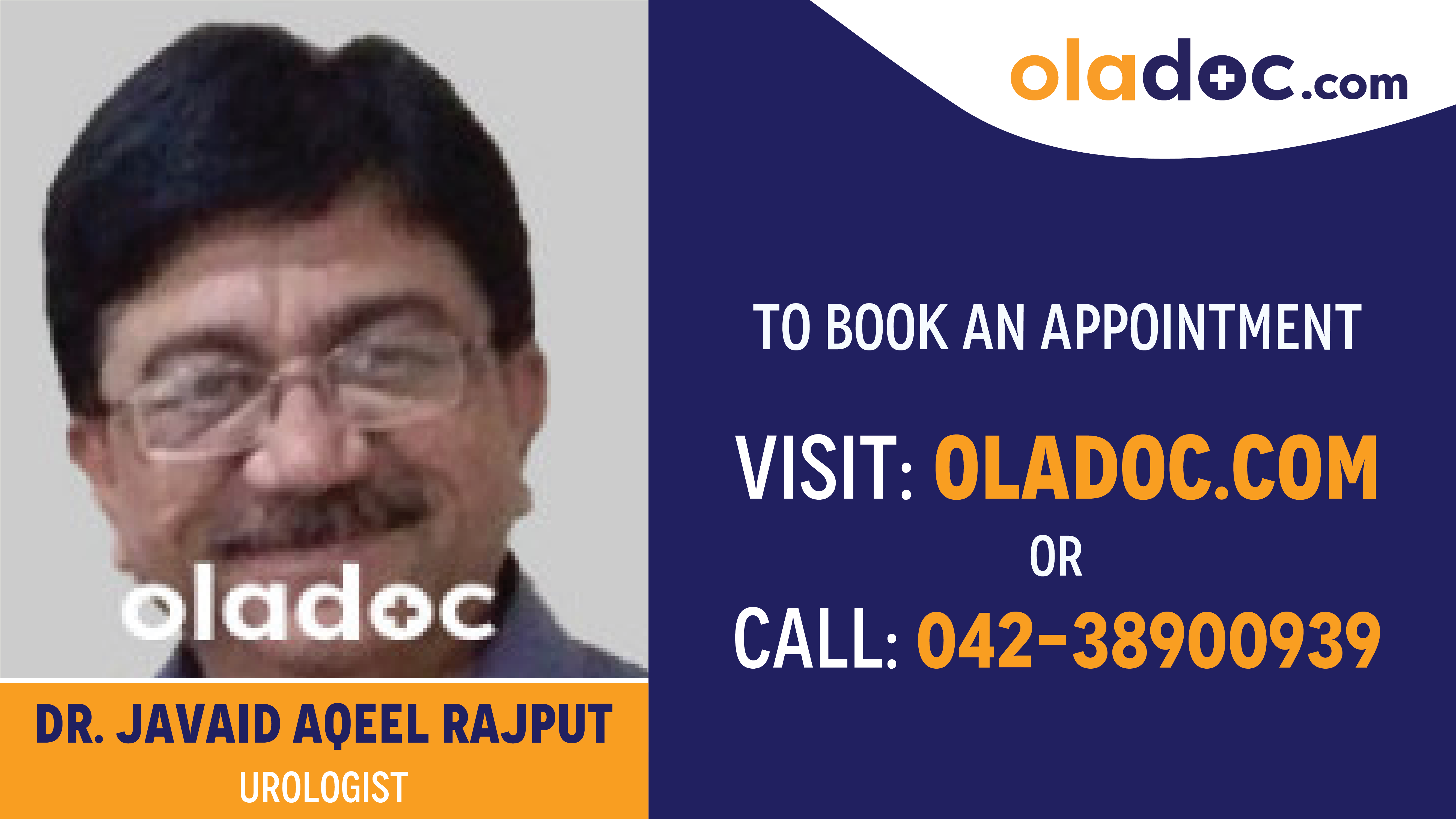 Book appointment withDr.Javaid Aqeel Rajput-best Urologist in Karachi